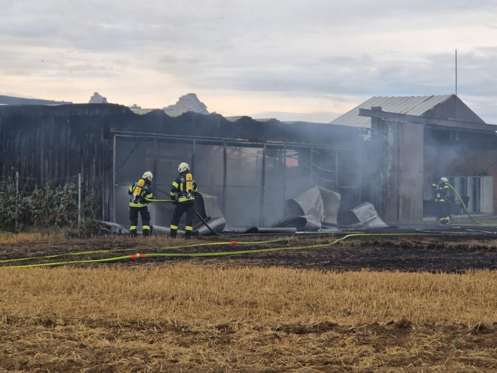 Im Sommer 2023 fordert ein Brand eines Hangars am Flugplatz in Waldneukirchen den Einsatz von 9 Feuerwehren